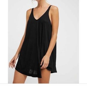 Free People Black Clover Mini Dress Med